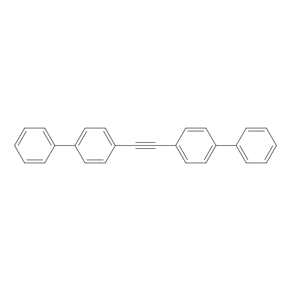 1,1'-Biphenyl, 4,4''-(1,2-ethynediyl)bis- molecular structure, CAS 21326-80-7