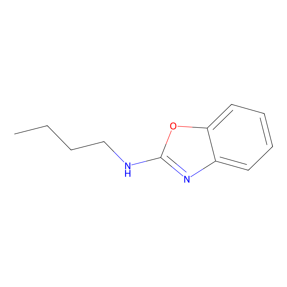 2-Benzoxazolamine, n-butyl- molecular structure, CAS 21326-84-1