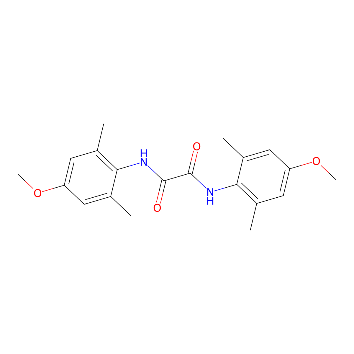 N~1~,N~2~-Bis(4-methoxy-2,6-dimethylphenyl)ethanediamide molecular structure, CAS 213266-82-1