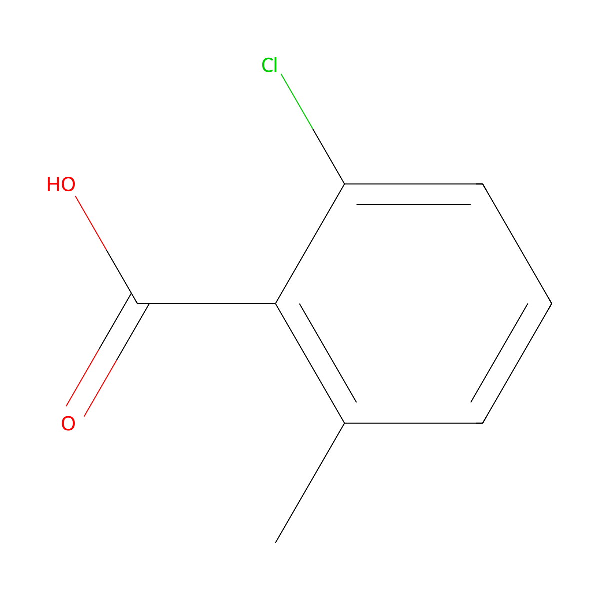 2-Chloro-6-methylbenzoic acid molecular structure, CAS 21327-86-6