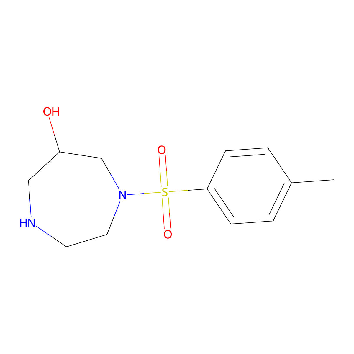 1-(4-Methylbenzenesulfonyl)-1,4-diazepan-6-ol molecular structure, CAS 213275-81-1