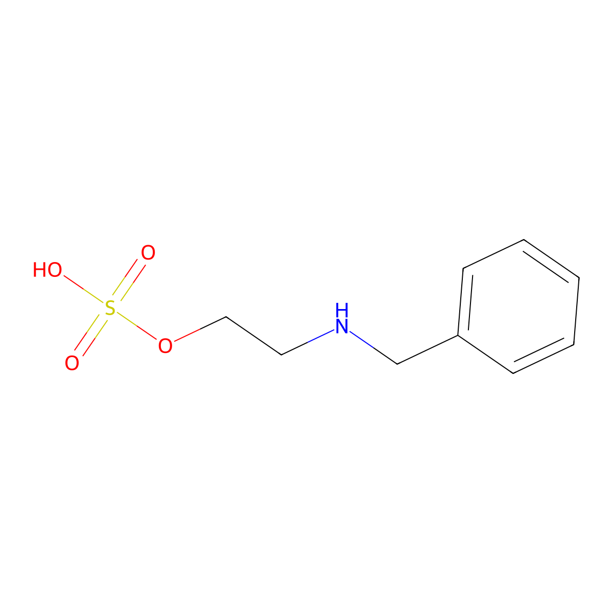 2-(Benzylamino)ethyl hydrogen sulfate molecular structure, CAS 2133-07-5