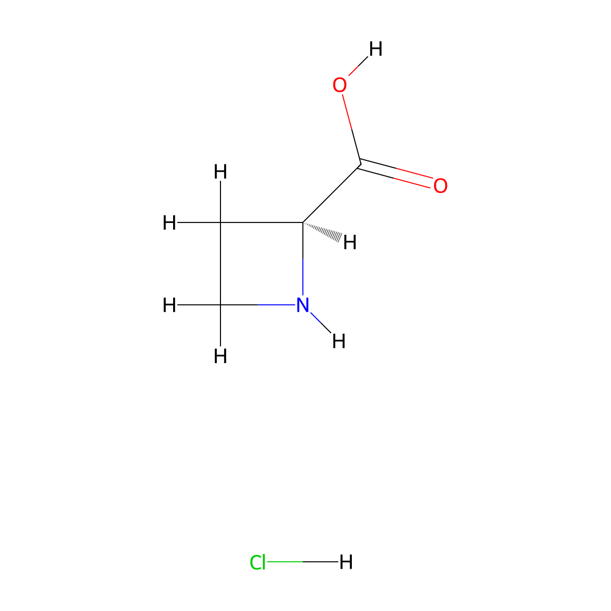 (s)-Azetidine-2-carboxylic acid hydrochloride molecular structure, CAS 2133-35-9