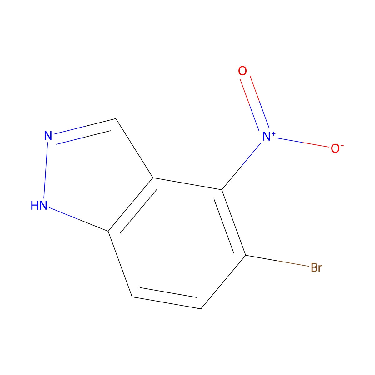 5-bromo-4-nitro-1H-indazole molecular structure, CAS 2133005-85-1