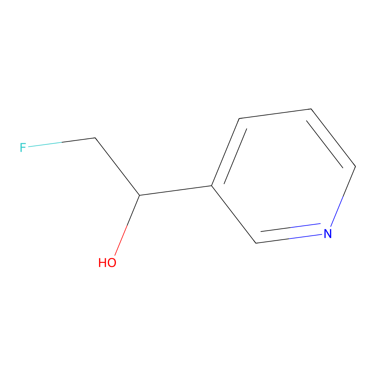 2-Fluoro-1-(pyridin-3-yl)ethan-1-ol molecular structure, CAS 2133033-27-7