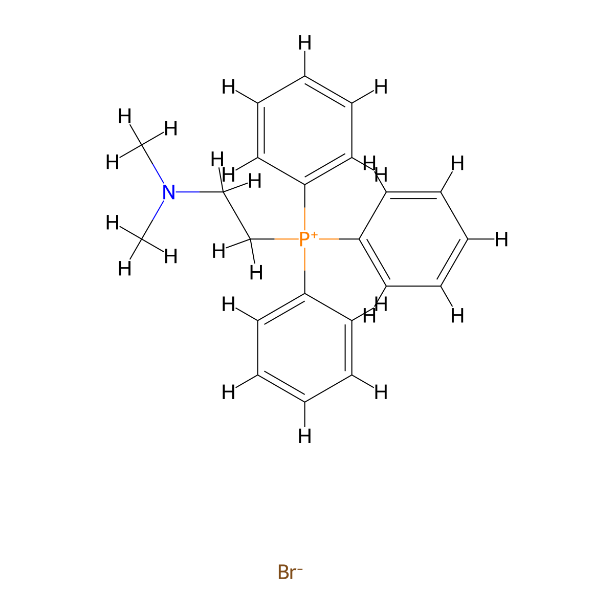 (2-(Dimethylamino)ethyl)triphenylphosphonium bromide molecular structure, CAS 21331-80-6