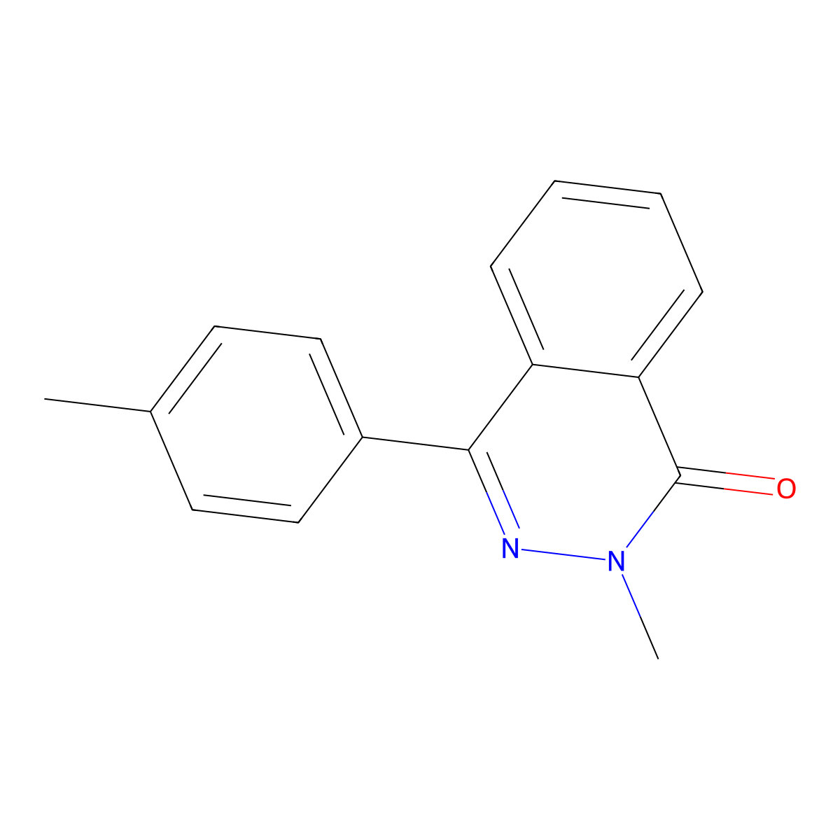 2-Methyl-4-(p-tolyl)phthalazin-1(2H)-one molecular structure, CAS 21332-68-3