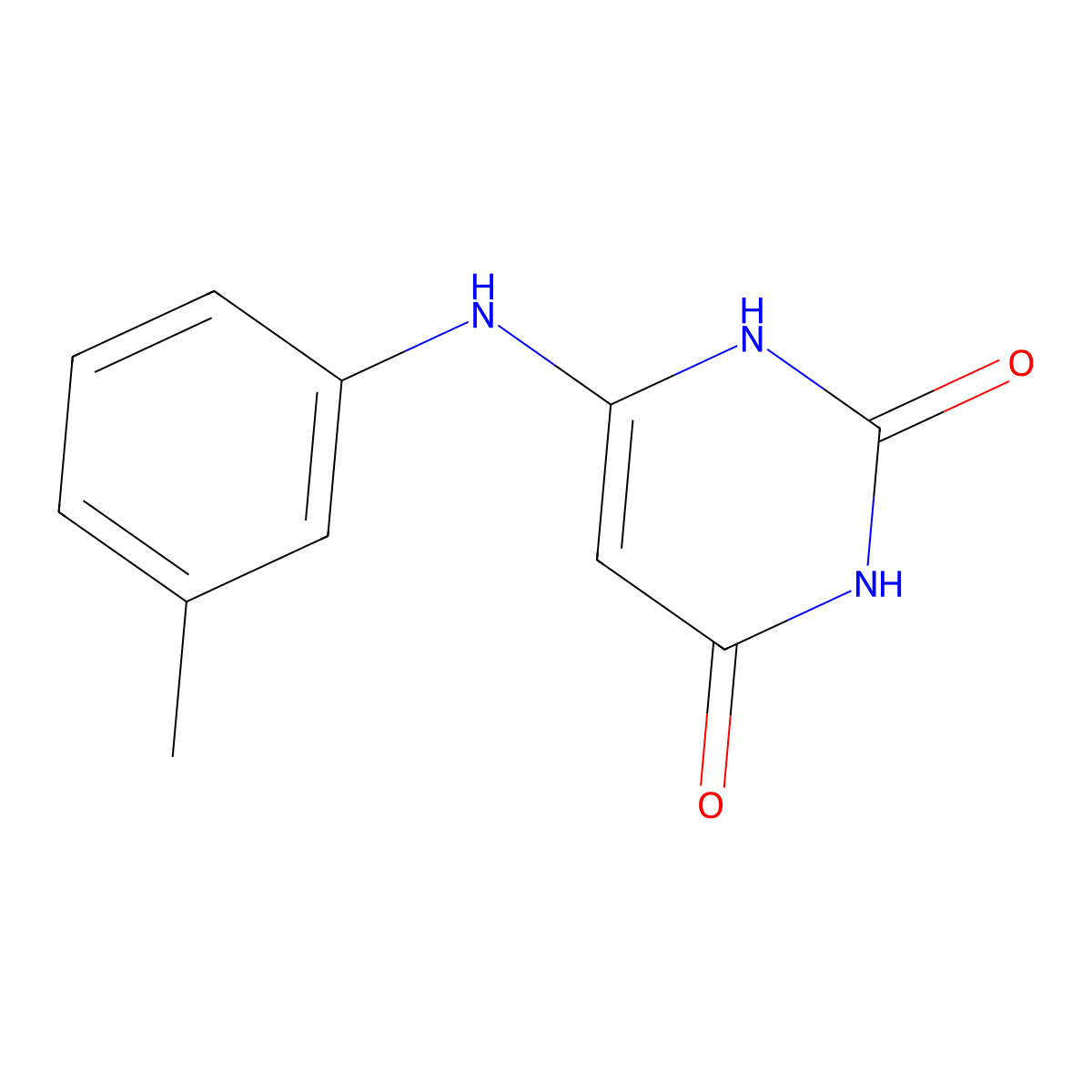 6-m-Tolylamino-1H-pyrimidine-2,4-dione molecular structure, CAS 21332-93-4