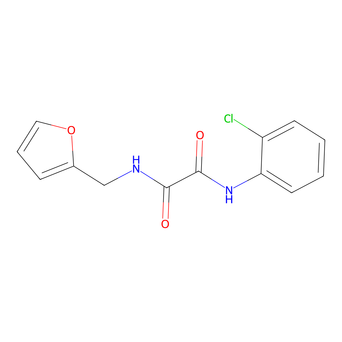 N-(2-chlorophenyl)-N'-(furan-2-ylmethyl)ethanediamide molecular structure, CAS 213323-63-8