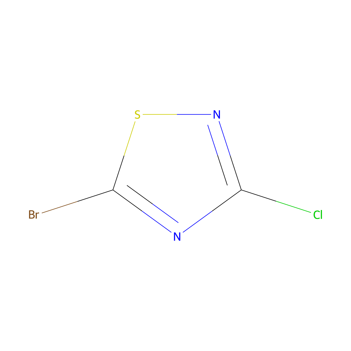 5-Bromo-3-chloro-1,2,4-thiadiazole molecular structure, CAS 213325-82-7