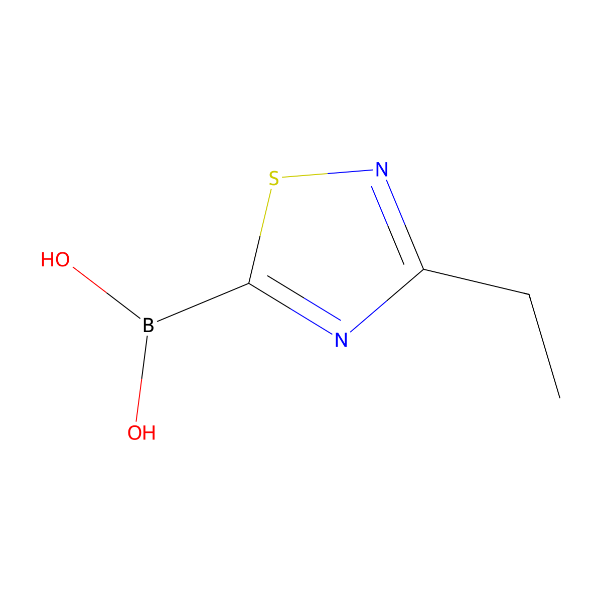 (3-Ethyl-1,2,4-thiadiazol-5-yl)boronic acid molecular structure, CAS 213325-86-1