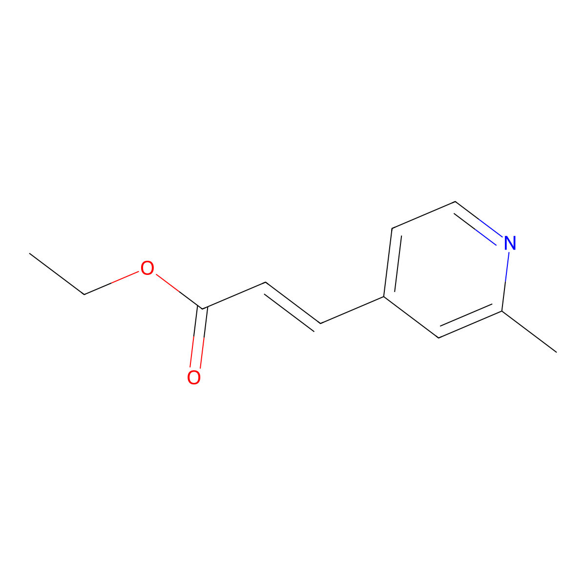 (E)-ethyl 3-(2-methylpyridin-4-yl)acrylate molecular structure, CAS 2133294-60-5
