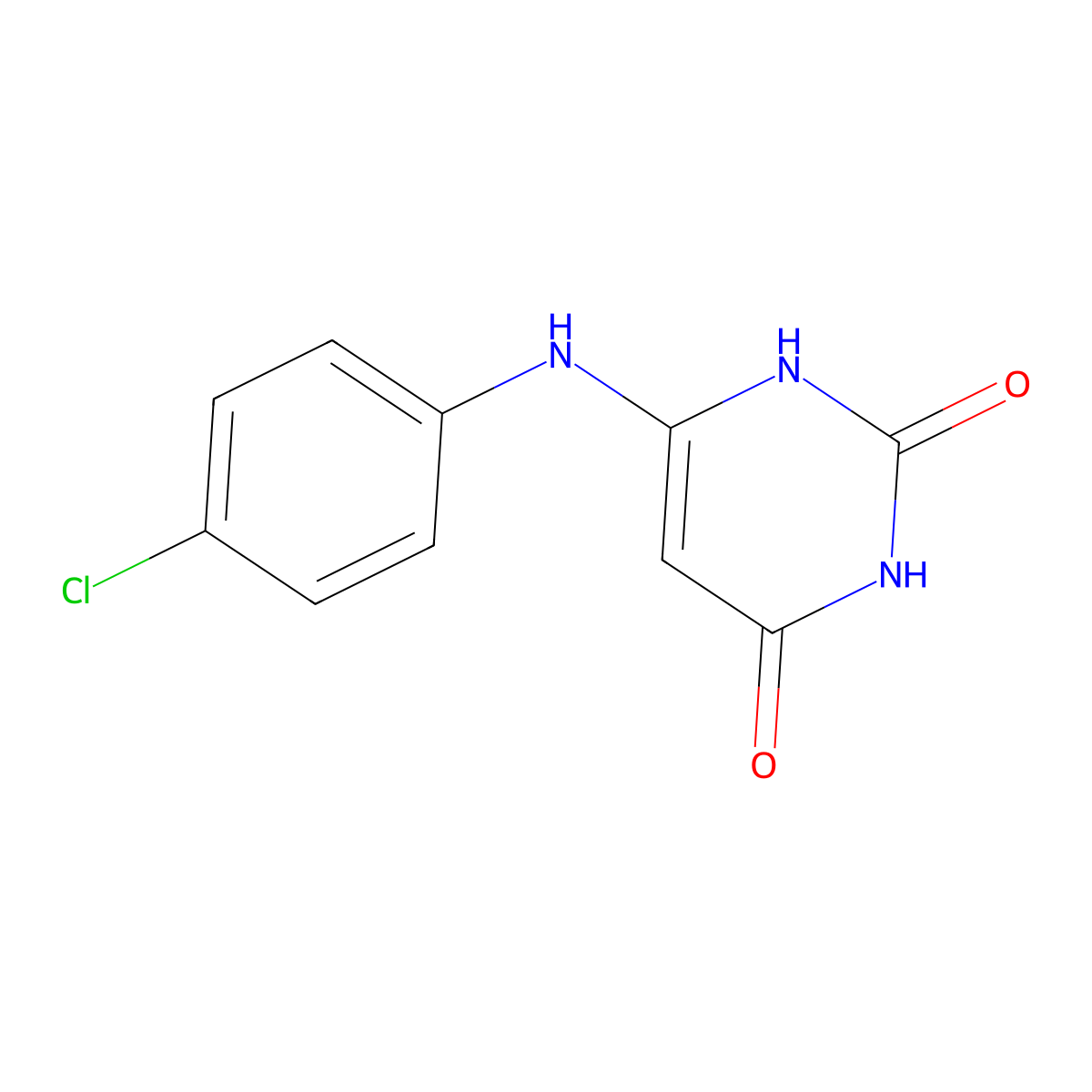 6-(4-Chloro-phenylamino)-1H-pyrimidine-2,4-dione molecular structure, CAS 21333-02-8