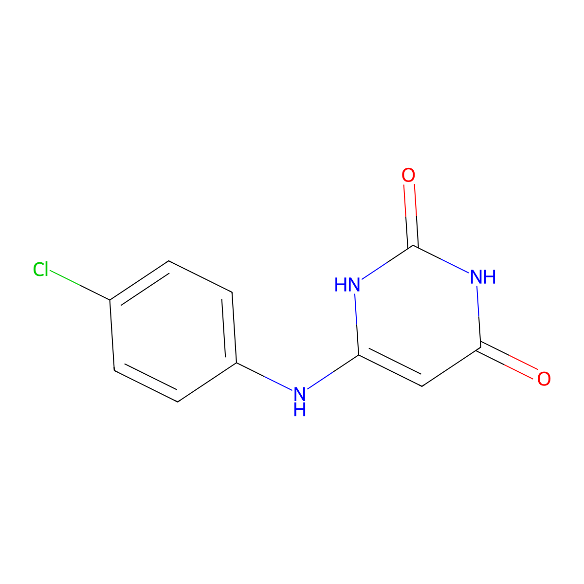 6-(4-Chloro-phenylamino)-1H-pyrimidine-2,4-dione molecular structure, CAS 21333-02-8