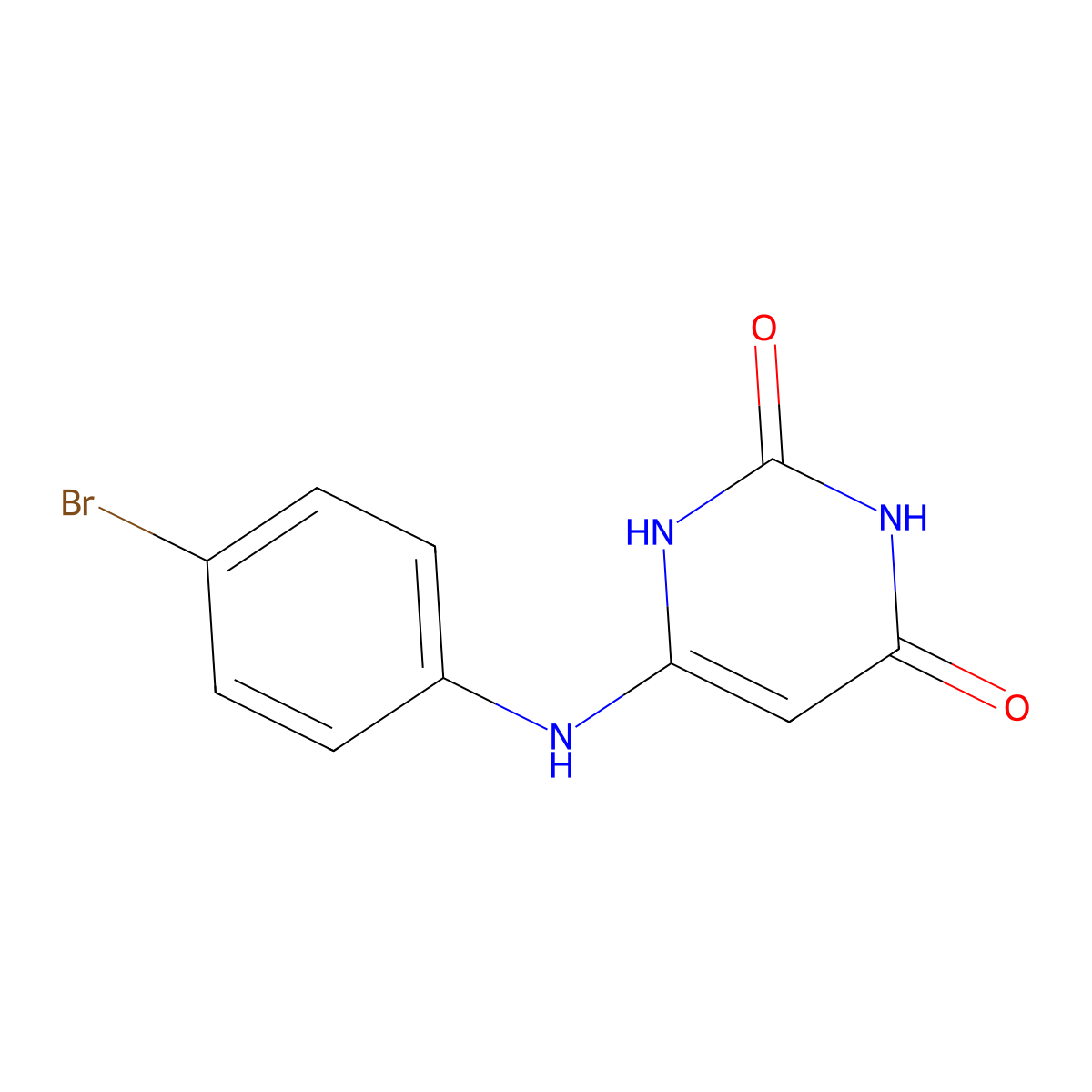 6-(4-Bromo-phenylamino)-1H-pyrimidine-2,4-dione molecular structure, CAS 21333-03-9