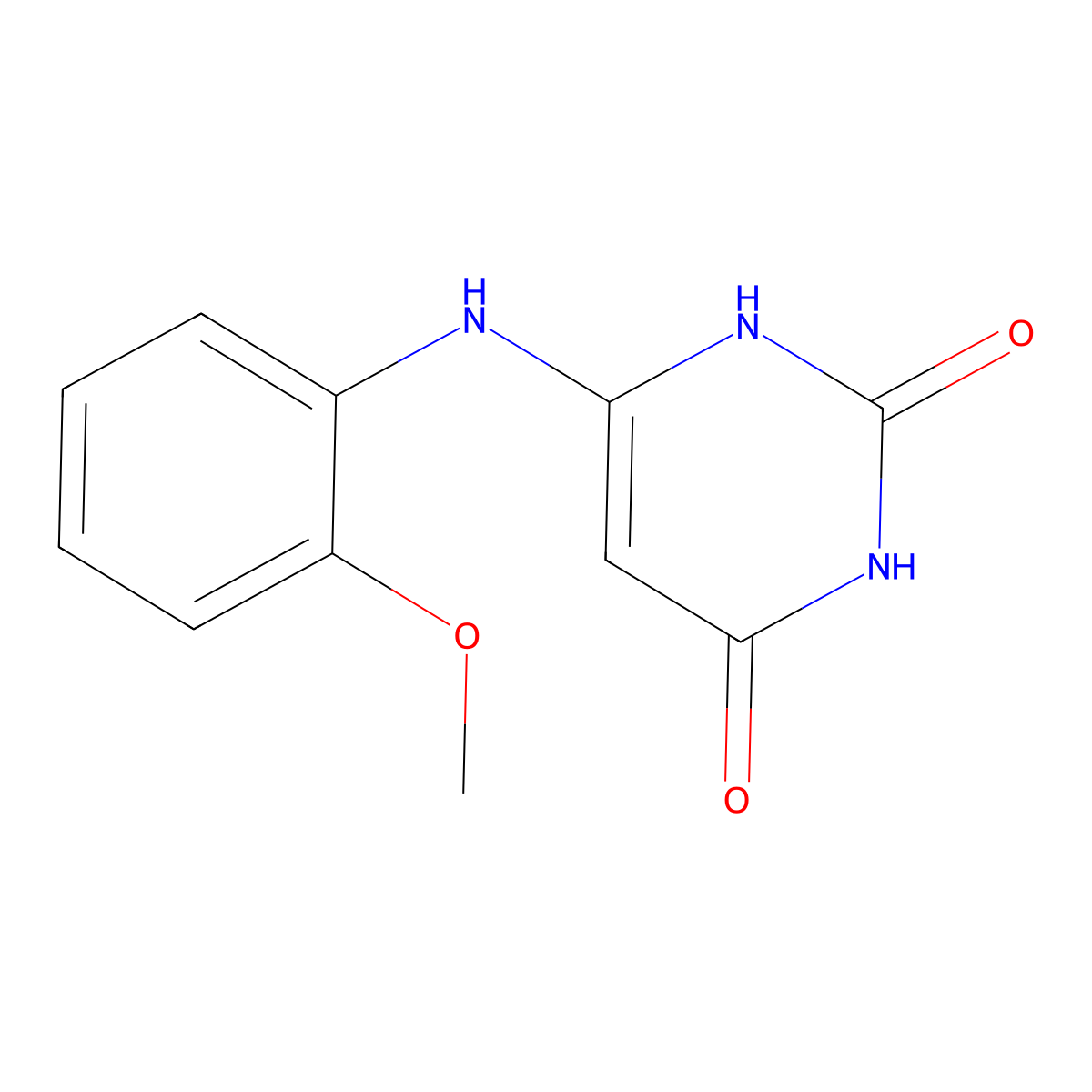 6-(2-methoxyanilino)-1H-pyrimidine-2,4-dione molecular structure, CAS 21333-05-1