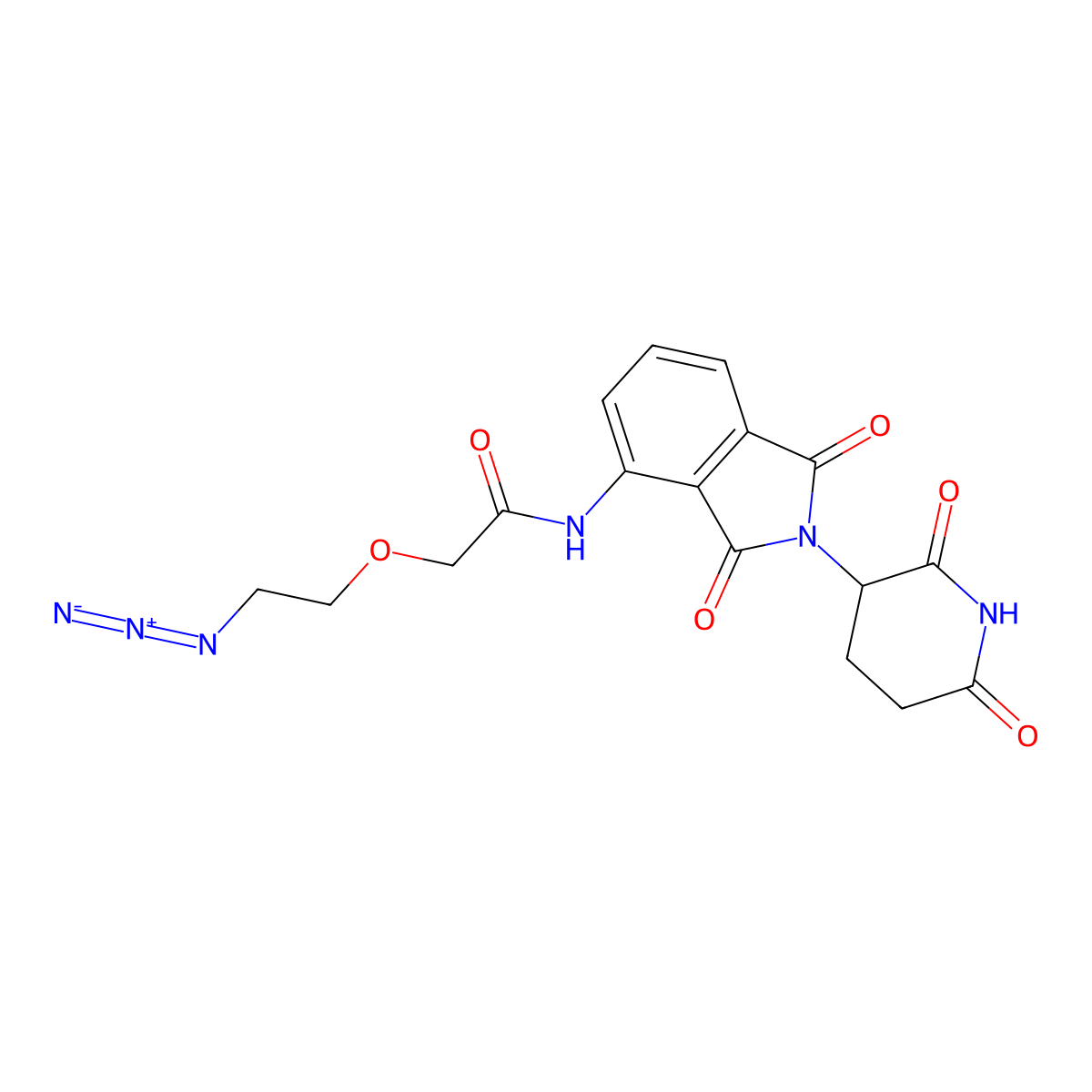 Pomalidomide-PEG1-azide molecular structure, CAS 2133360-04-8