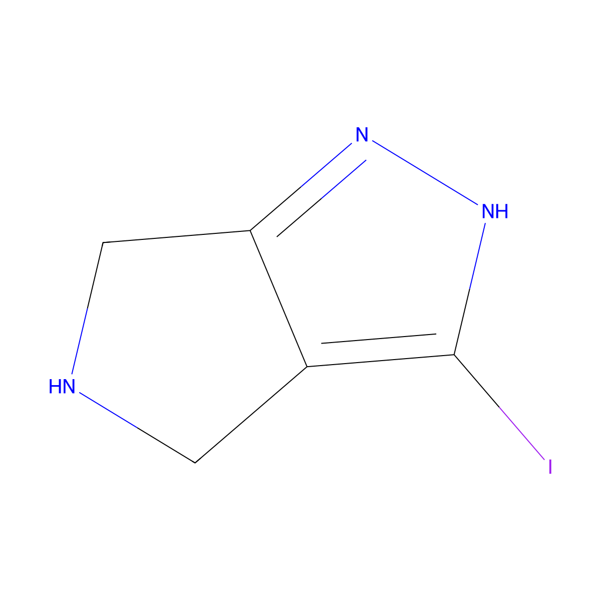 3-iodo-2H,4H,5H,6H-pyrrolo[3,4-c]pyrazole molecular structure, CAS 2133368-36-0