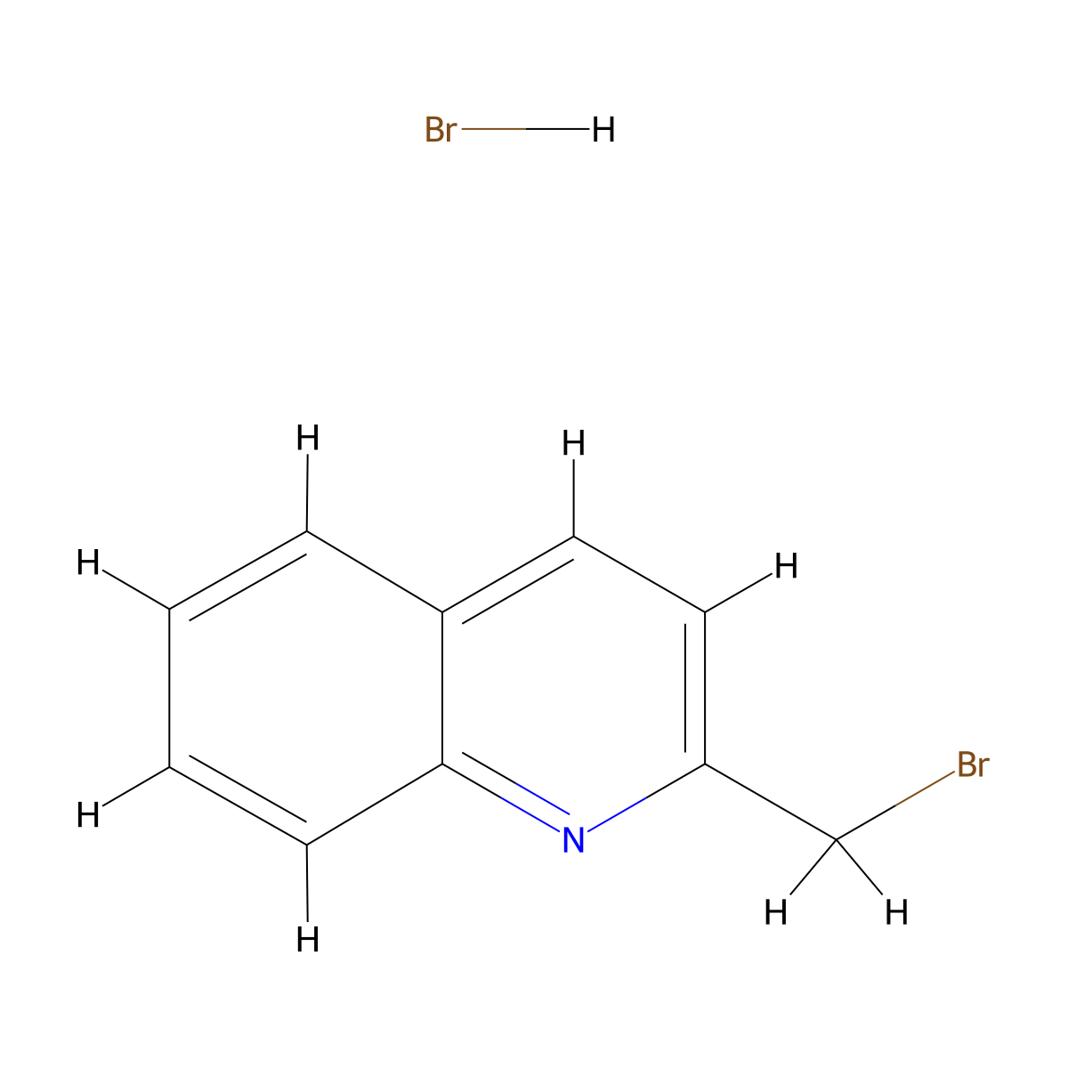 2-(Bromomethyl)quinoline hydrobromide molecular structure, CAS 213337-42-9