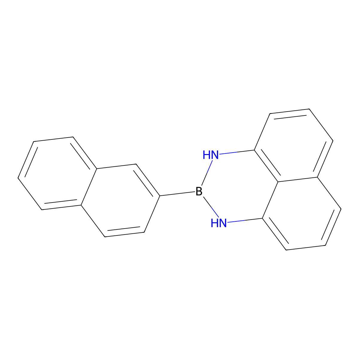 2-(Naphthalen-2-yl)-2,3-dihydro-1H-naphtho[1,8-de][1,3,2]diazaborinine molecular structure, CAS 2133377-55-4