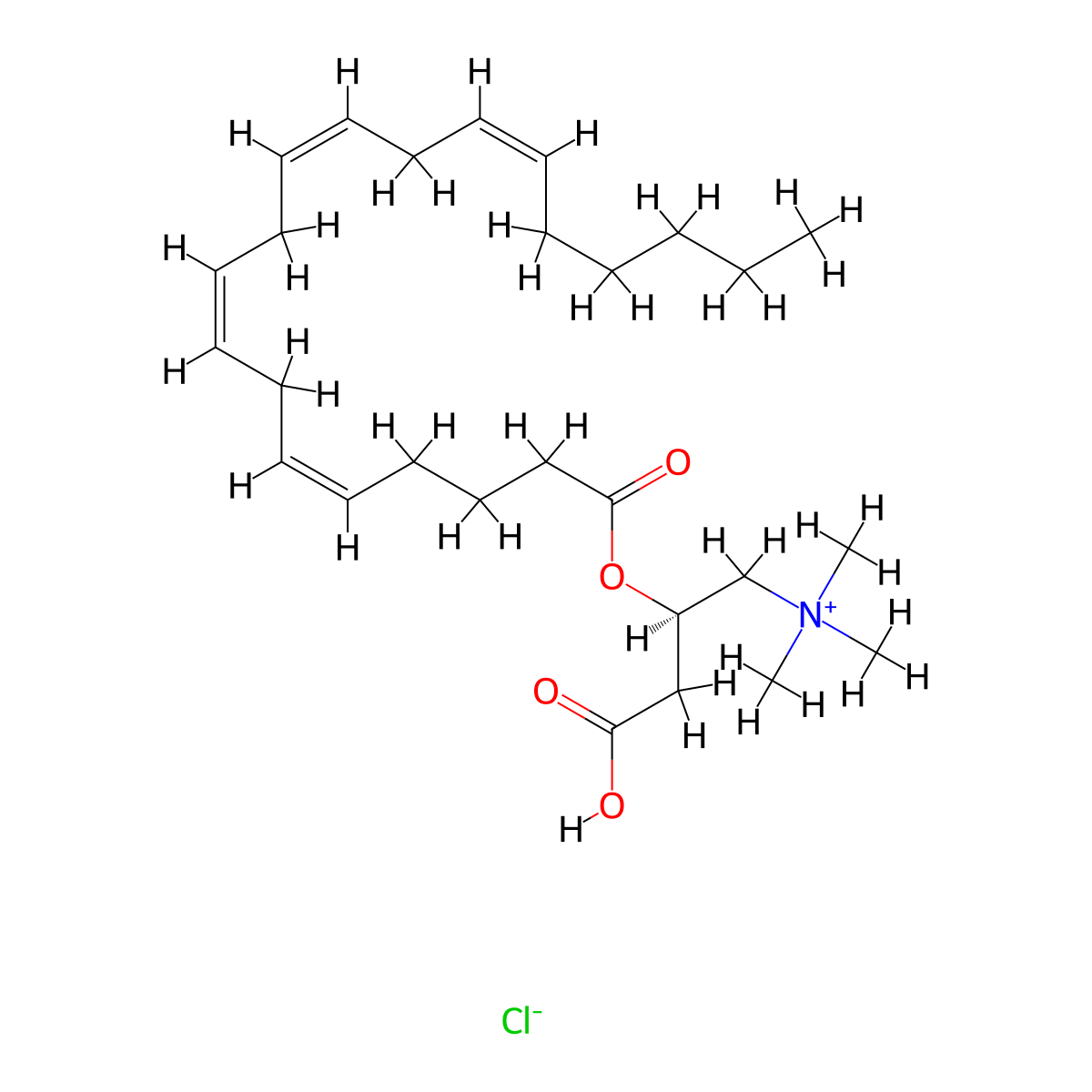 [(2R)-3-carboxy-2-[(5Z,8Z,11Z,14Z)-icosa-5,8,11,14-tetraenoyl]oxypropyl]-trimethylazanium chloride molecular structure, CAS 2133455-98-6