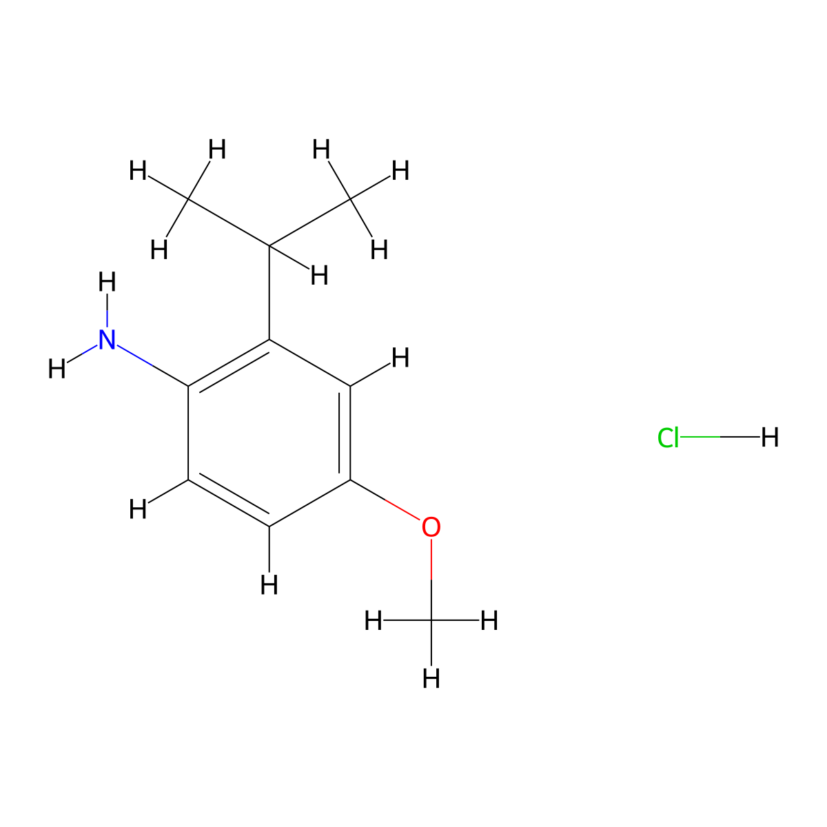 4-Methoxy-2-(propan-2-yl)aniline hydrochloride molecular structure, CAS 2133463-80-4