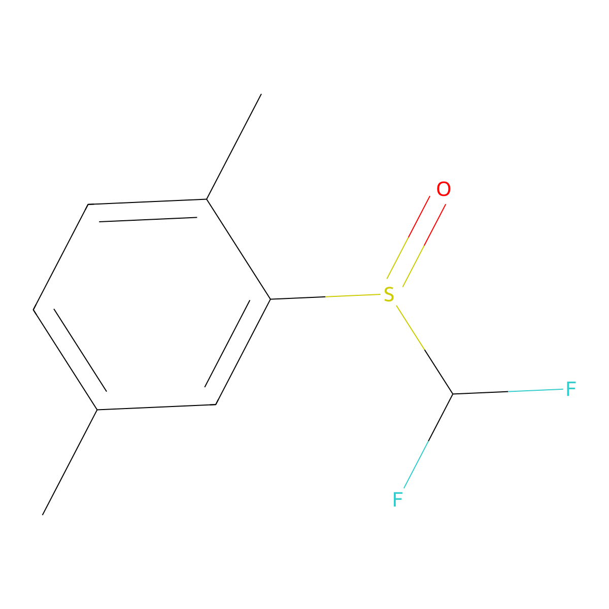 2-((Difluoromethyl)sulfinyl)-1,4-dimethylbenzene molecular structure, CAS 2133476-49-8