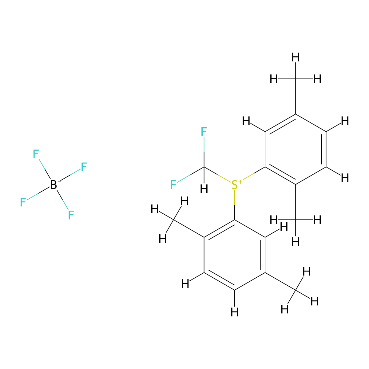 (Difluoromethyl)bis(2,5-dimethylphenyl)sulfonium Tetrafluoroborate molecular structure, CAS 2133476-51-2