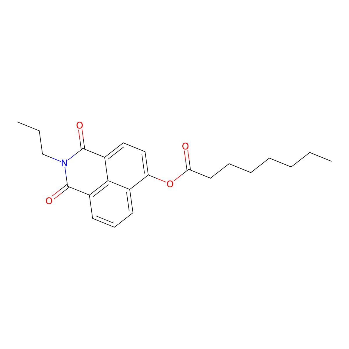 1,3-Dioxo-2-propyl-2,3-dihydro-1H-benzo[de]isoquinolin-6-yl octanoate molecular structure, CAS 2133807-68-6