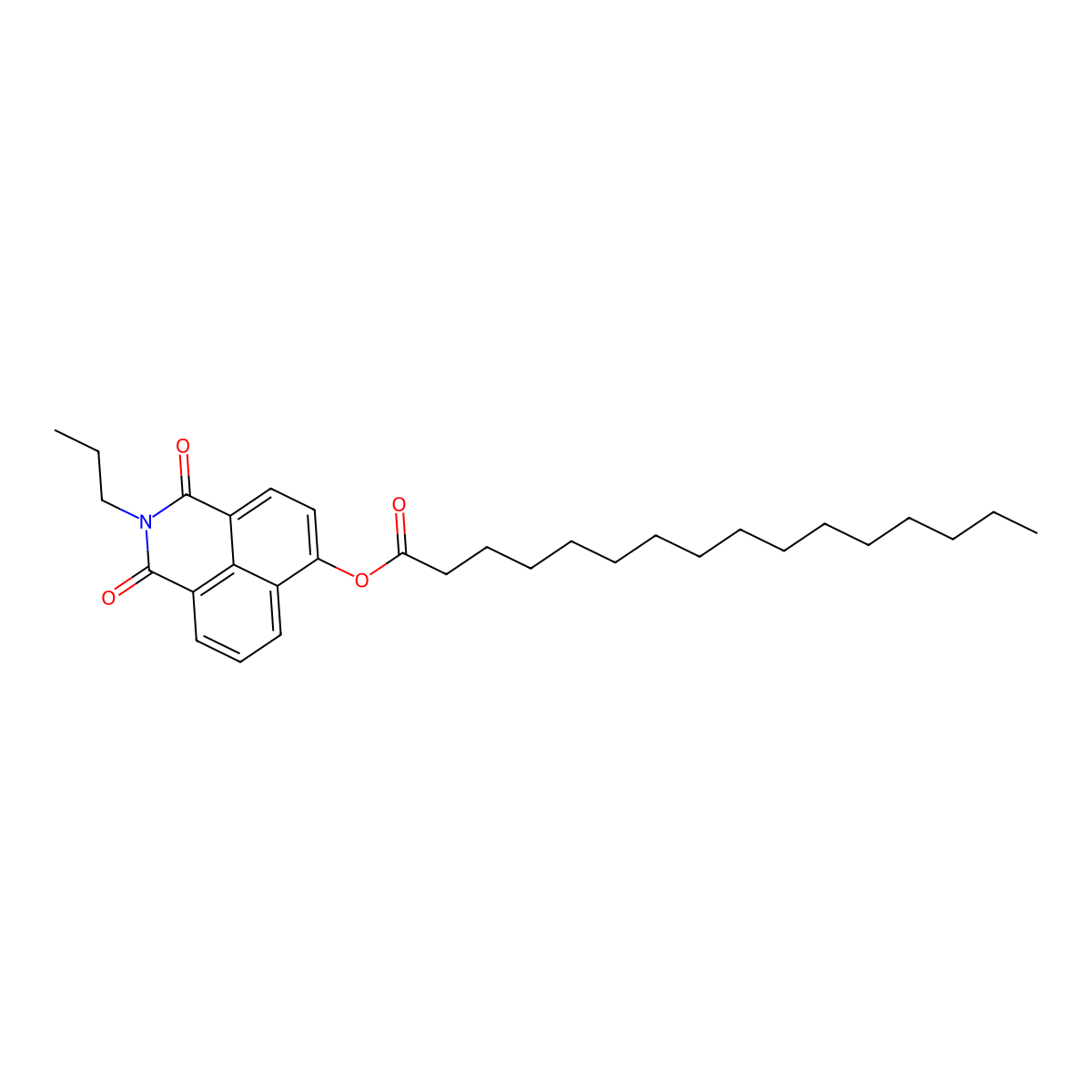 1,3-Dioxo-2-propyl-2,3-dihydro-1H-benzo[de]isoquinolin-6-yl palmitate molecular structure, CAS 2133807-69-7