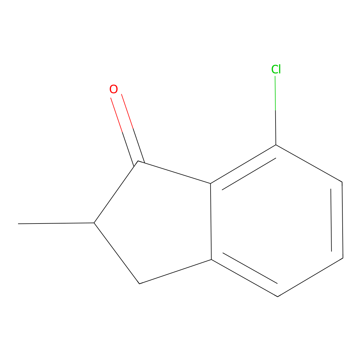 7-Chloro-2-methyl-2,3-dihydro-1H-inden-1-one molecular structure, CAS 213381-42-1