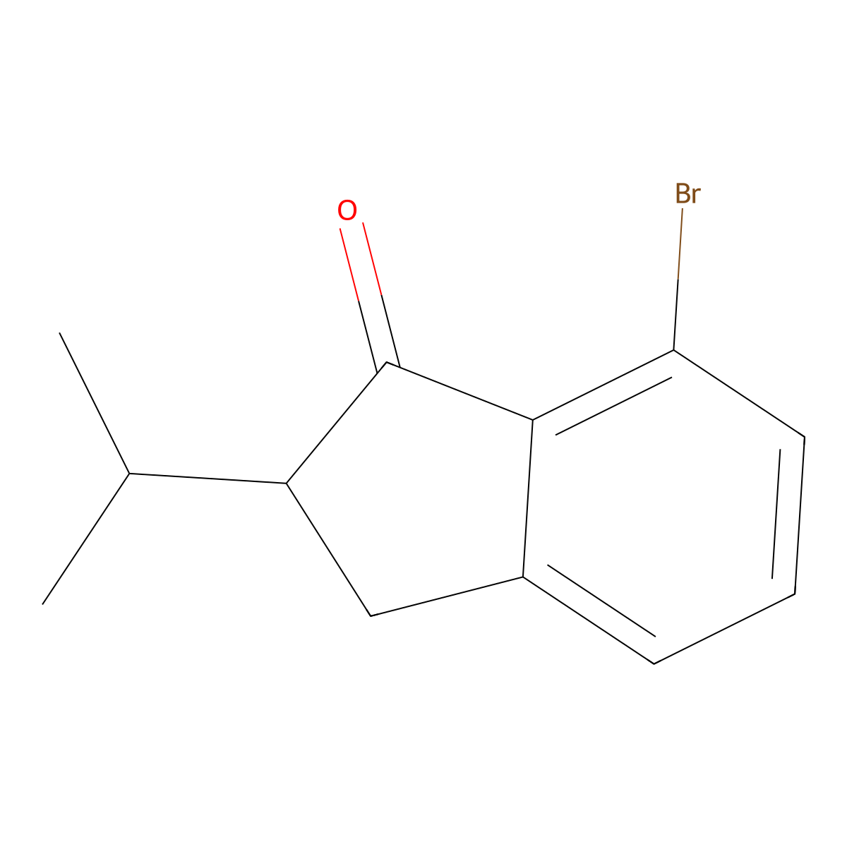 7-Bromo-2-isopropyl-2,3-dihydro-1H-inden-1-one molecular structure, CAS 213381-49-8