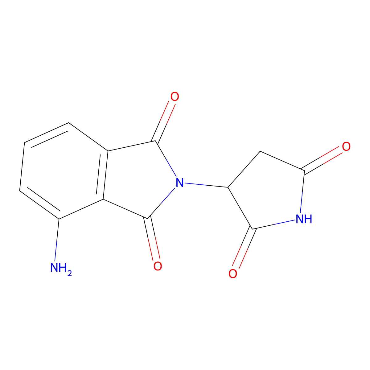 4-amino-2-(2,5-dioxopyrrolidin-3-yl)-2,3-dihydro-1H-isoindole-1,3-dione molecular structure, CAS 2133815-88-8