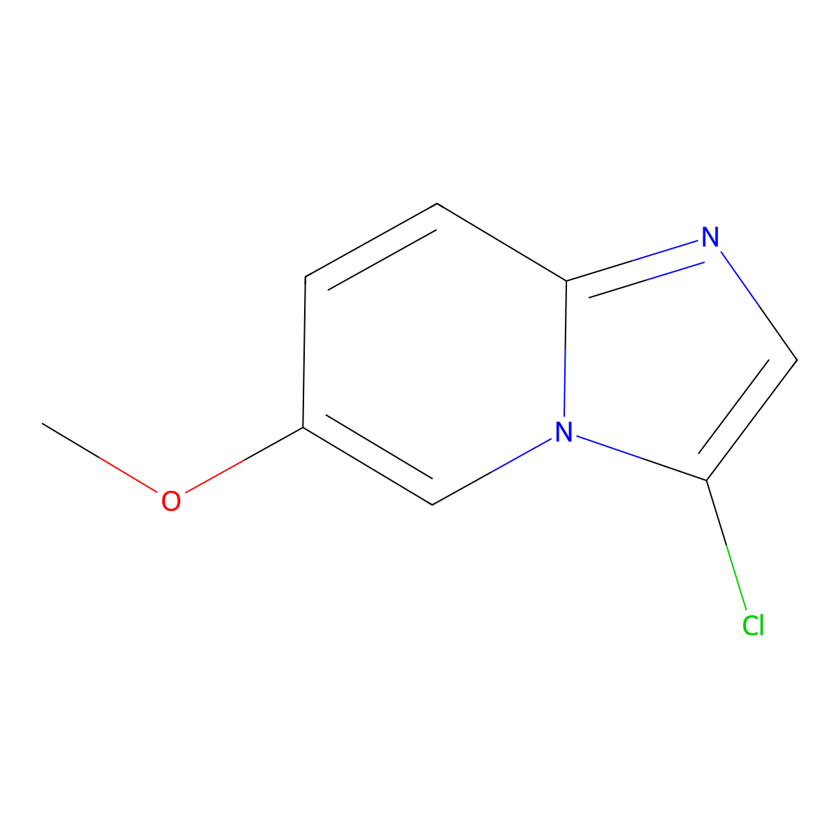 3-Chloro-6-methoxyimidazo[1,2-a]pyridine molecular structure, CAS 2133820-20-7