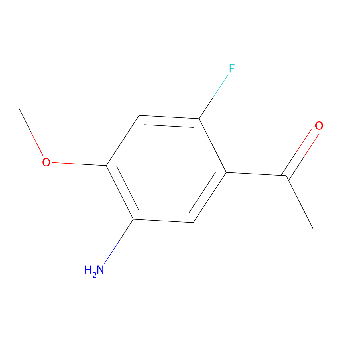 1-(5-Amino-2-fluoro-4-methoxy-phenyl)-ethanone molecular structure, CAS 2133820-24-1