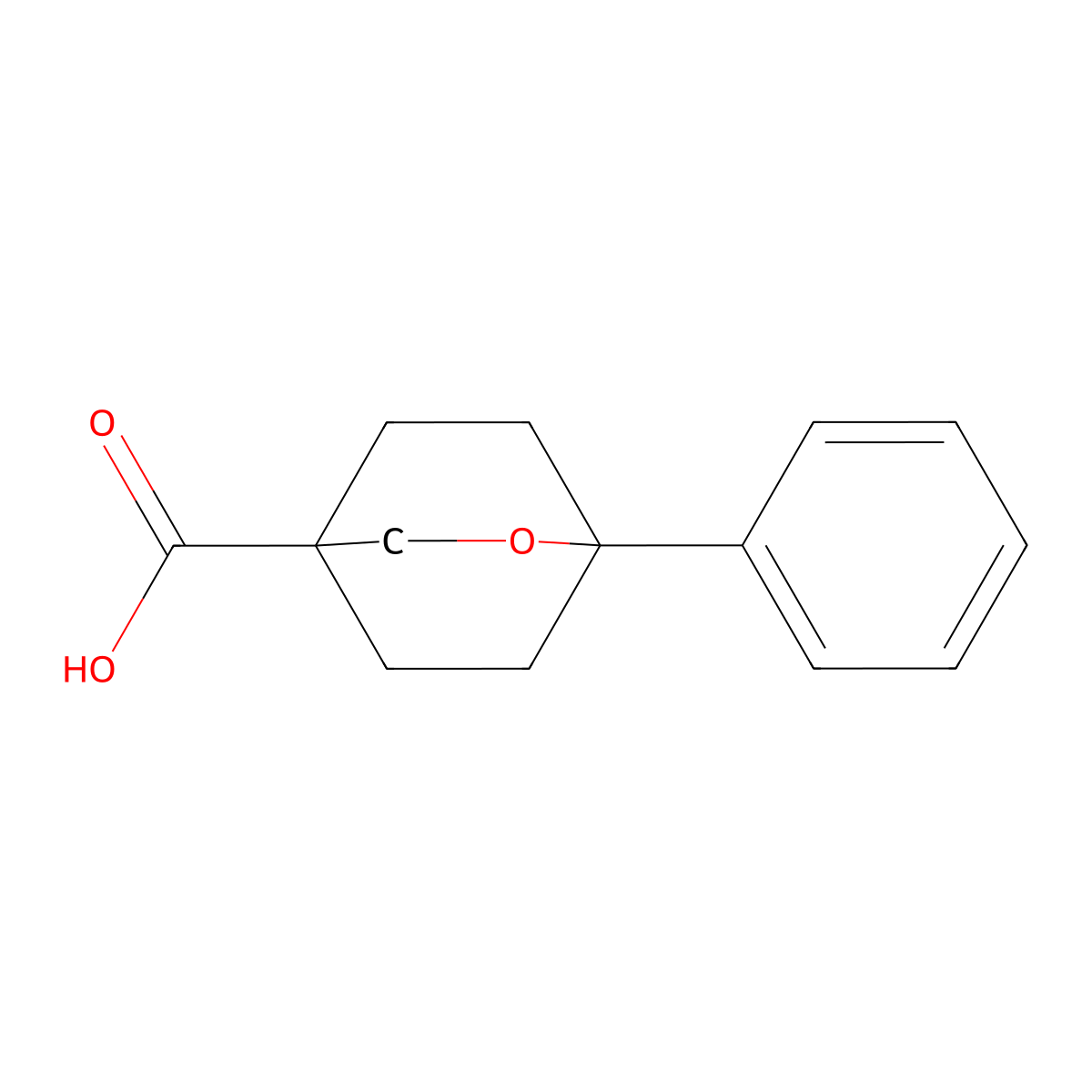 1-Phenyl-2-oxabicyclo[2.2.2]octane-4-carboxylic acid molecular structure, CAS 2133846-81-6