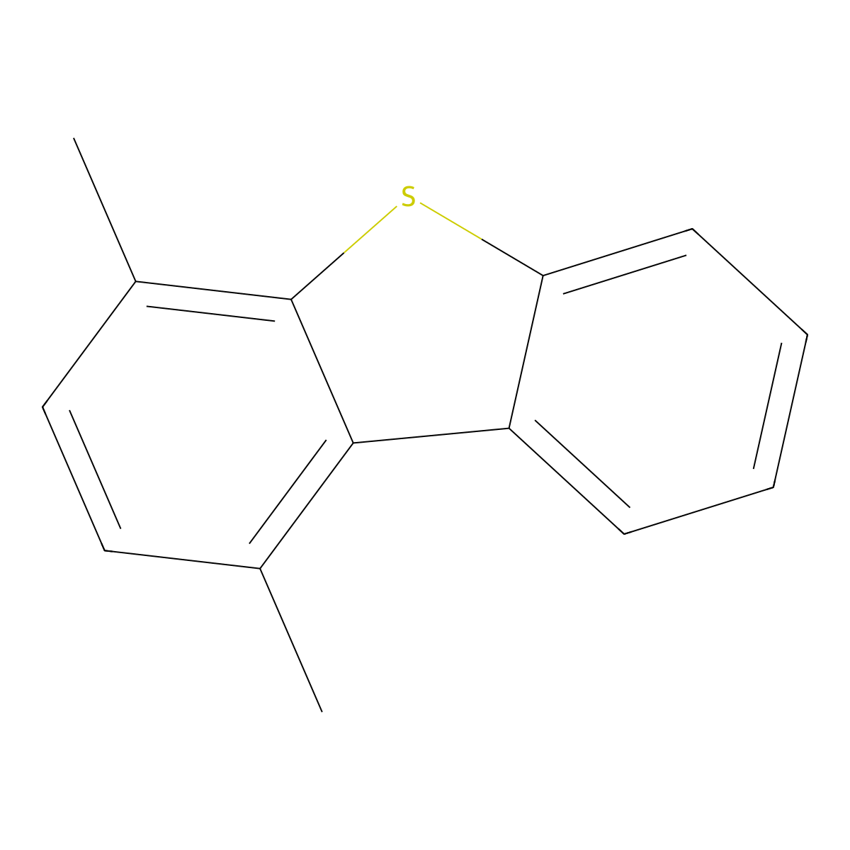 1,4-Dimethyldibenzothiophene molecular structure, CAS 21339-65-1