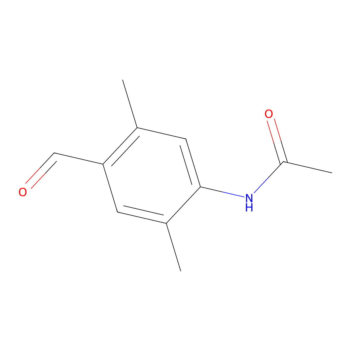 N-(4-formyl-2,5-dimethylphenyl)acetamide molecular structure, CAS 21339-71-9