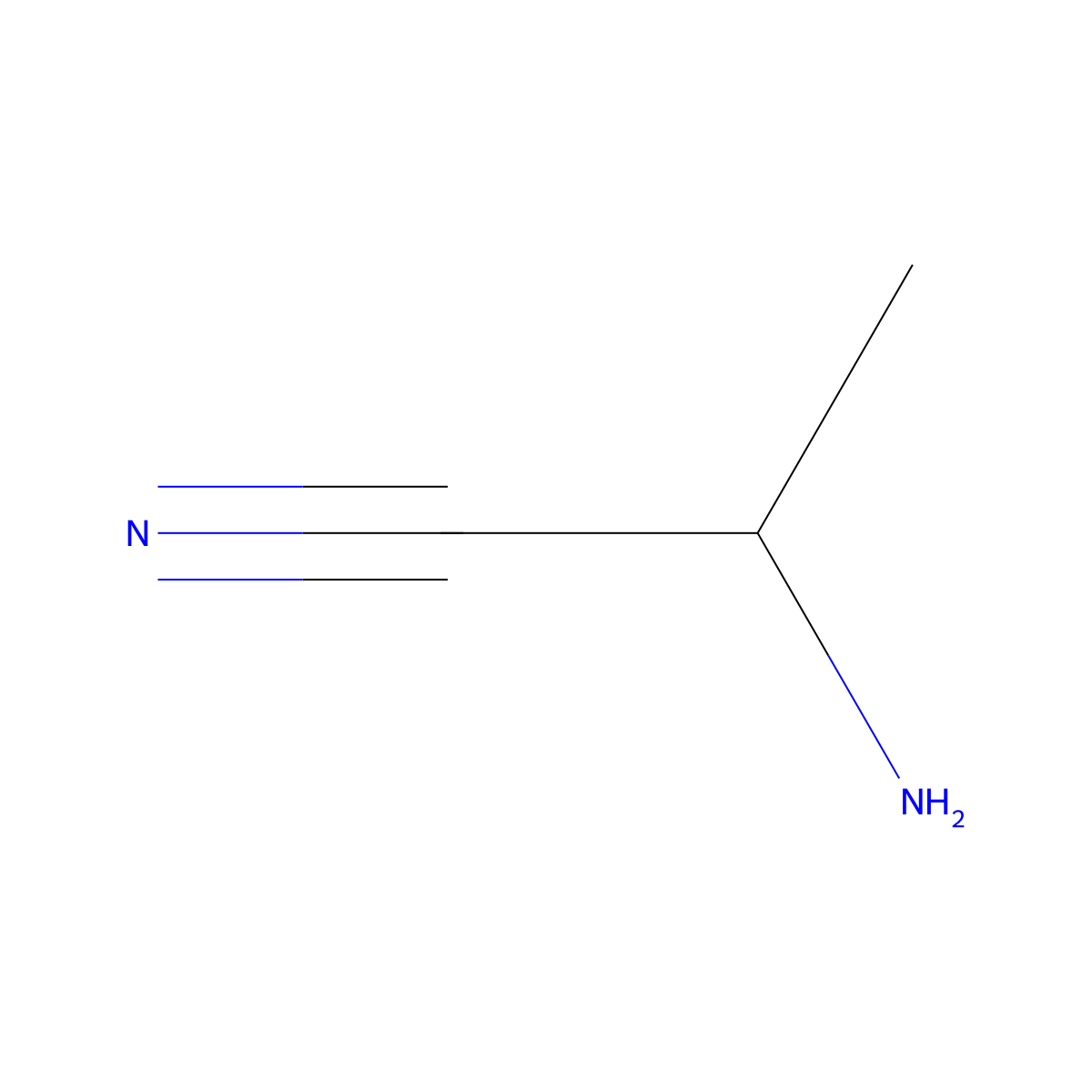 Propanenitrile, 2-amino- molecular structure, CAS 2134-48-7