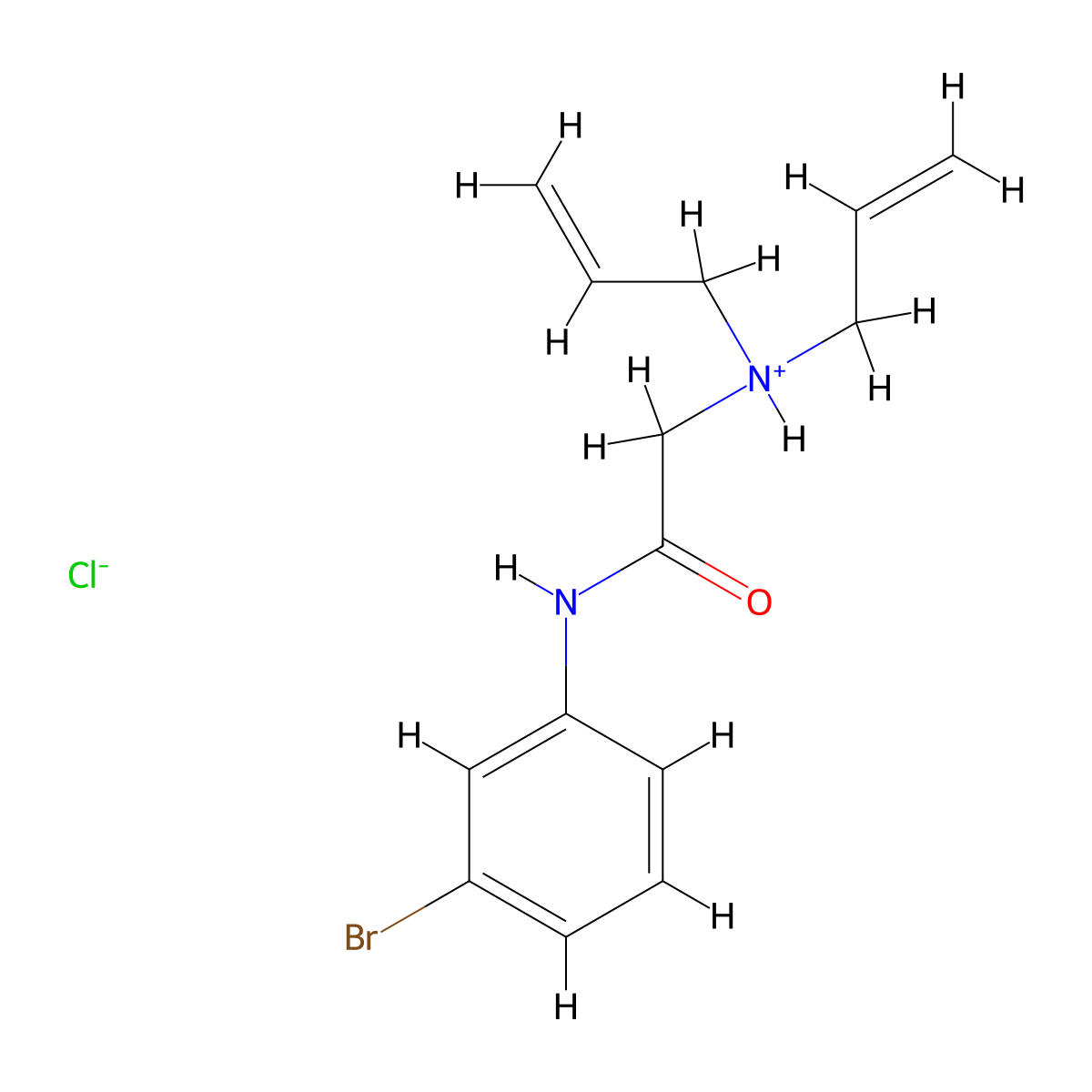 Acetanilide, 3'-bromo-2-(diallylamino)-, monohydrochloride molecular structure, CAS 21340-43-2