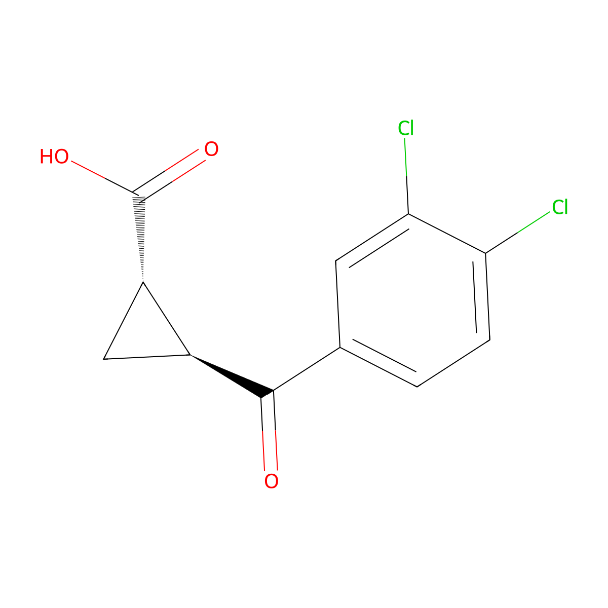 (1s,2s)-2-(3,4-Dichlorobenzoyl)cyclopropanecarboxylic Acid molecular structure, CAS 213400-34-1