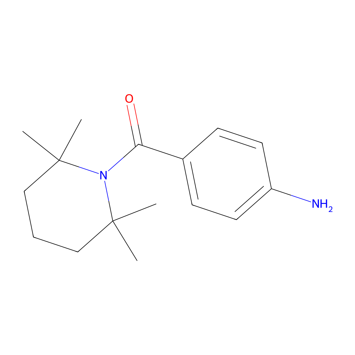 4-[(2,2,6,6-Tetramethylpiperidin-1-yl)carbonyl]aniline molecular structure, CAS 213414-49-4