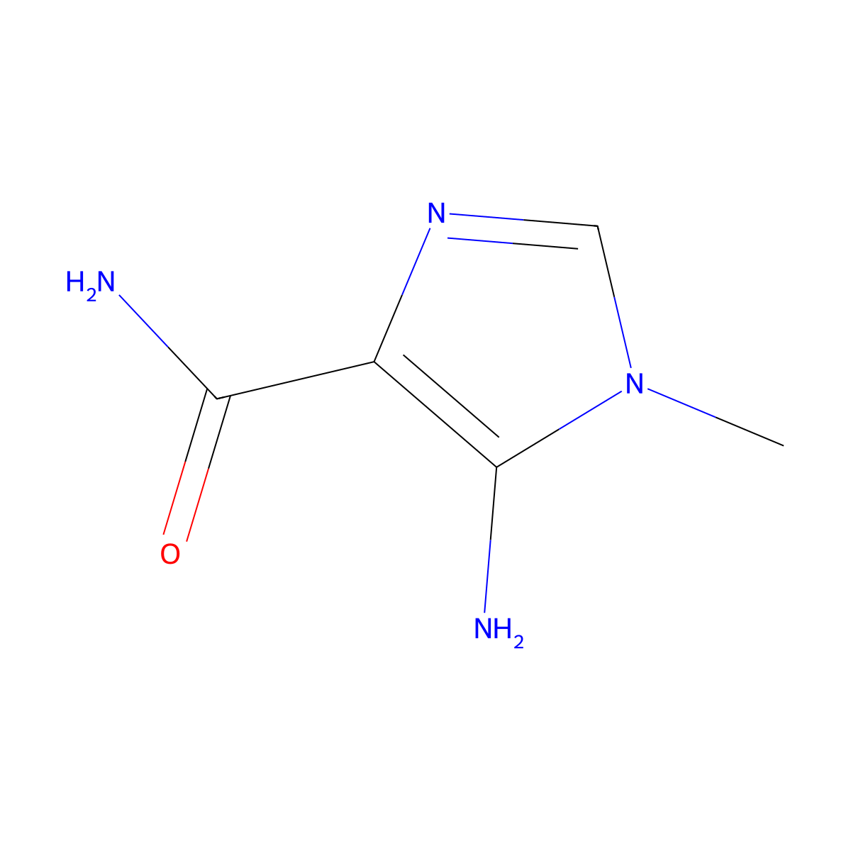 5-Amino-1-methyl-1H-imidazole-4-carboxamide molecular structure, CAS 21343-04-4