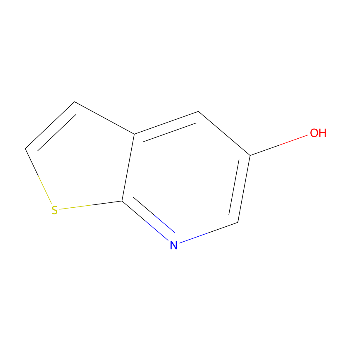 Thieno[2,3-b]pyridin-5-ol molecular structure, CAS 21344-26-3