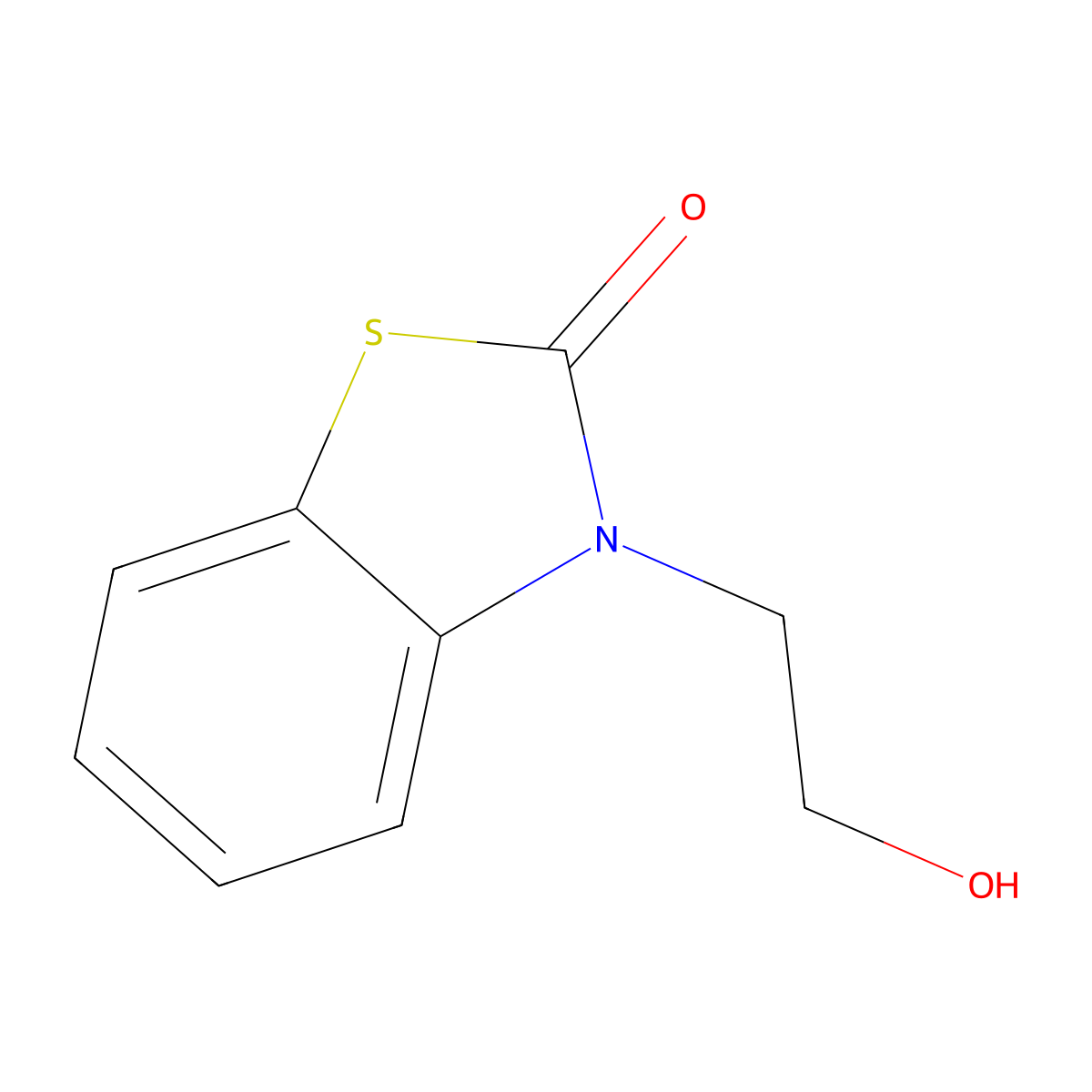 3-(2-Hydroxyethyl)-1,3-benzothiazol-2(3H)-one molecular structure, CAS 21344-50-3