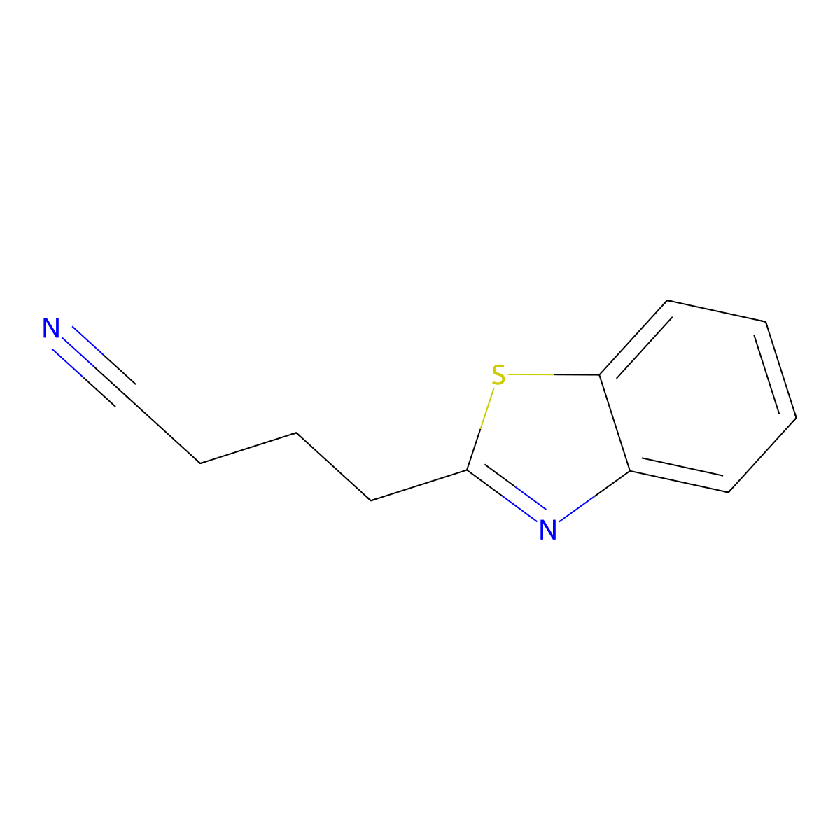 4-(Benzo[d]thiazol-2-yl)butanenitrile molecular structure, CAS 21344-52-5