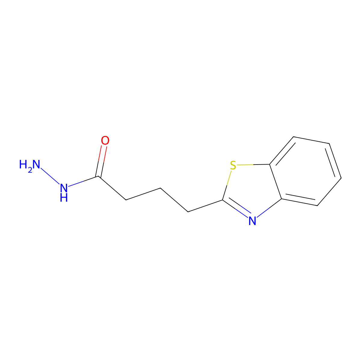 4-(1,3-Benzothiazol-2-yl)butanehydrazide molecular structure, CAS 21344-58-1