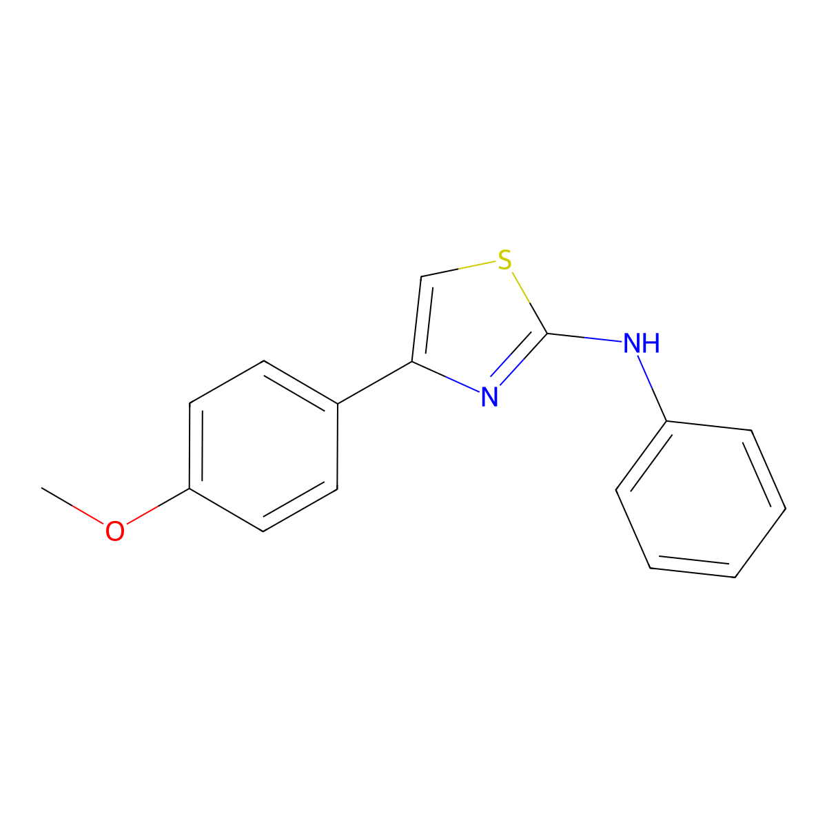 4-(4-methoxyphenyl)-N-phenyl-1,3-thiazol-2-amine molecular structure, CAS 21344-98-9