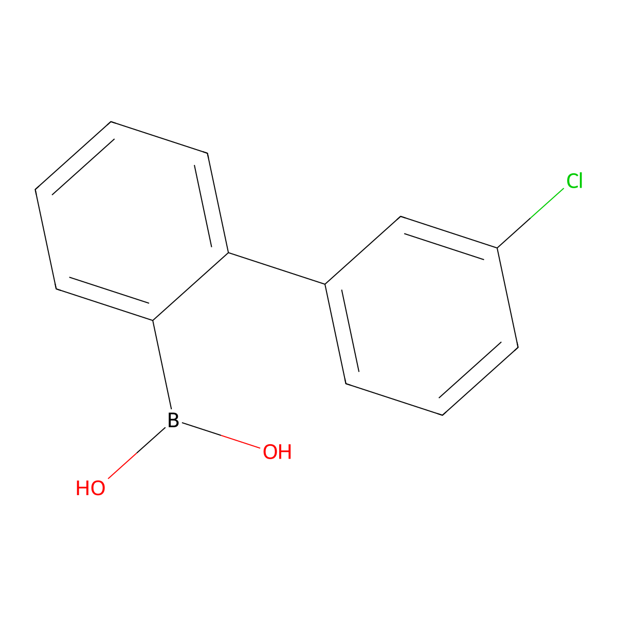 3'-Chloro-[1,1'-biphenyl]-2-boronic acid molecular structure, CAS 2134656-00-9