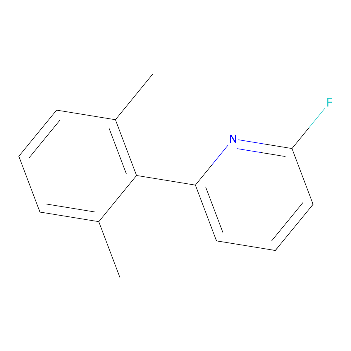 2-(2,6-Dimethylphenyl)-6-fluoropyridine molecular structure, CAS 2134656-07-6
